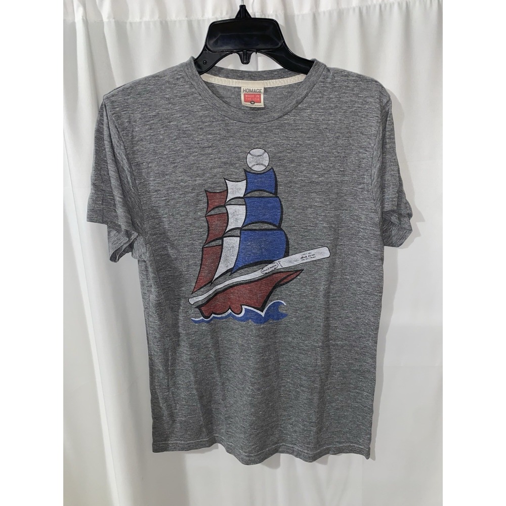 Homage Columbus‎ Clippers MILB Baseball Ship T Shirt Medium